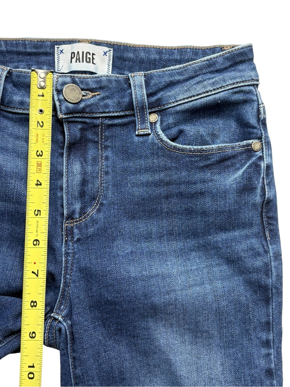PAIGE Skyline Ankle Peg Ackley Distressed Raw Hem Jeans Size 26 - Picture 7 of 11